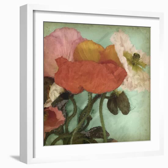 Aquatic Poppies II-Jennifer Goldberger-Framed Premium Giclee Print