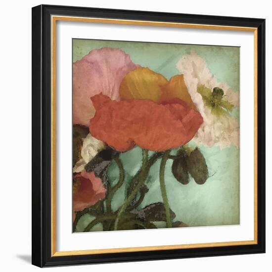 Aquatic Poppies II-Jennifer Goldberger-Framed Premium Giclee Print