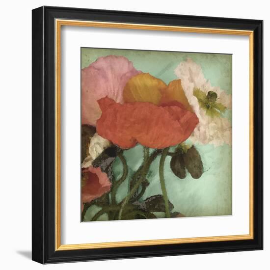 Aquatic Poppies II-Jennifer Goldberger-Framed Art Print