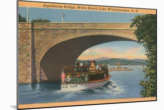 Aquedocton Bridge, Lake Winnipesaukee, New Hampshire-null-Mounted Art Print