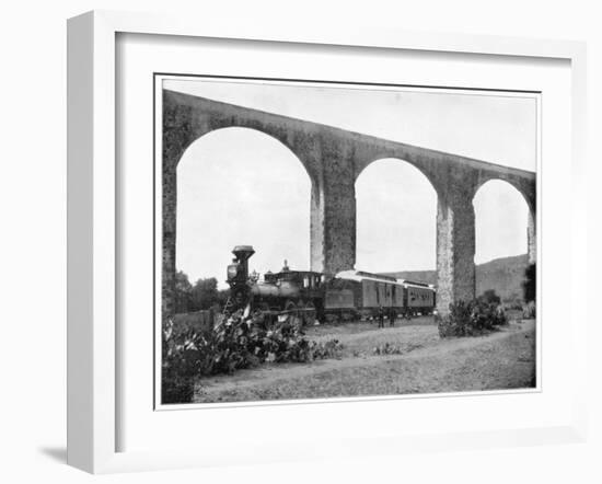 Aqueduct Near Queretaro, Mexico, Late 19th Century-John L Stoddard-Framed Giclee Print