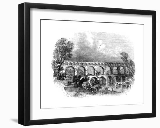 Aqueduct of Nimes at the Pont Du Gard, France, 1886-null-Framed Giclee Print