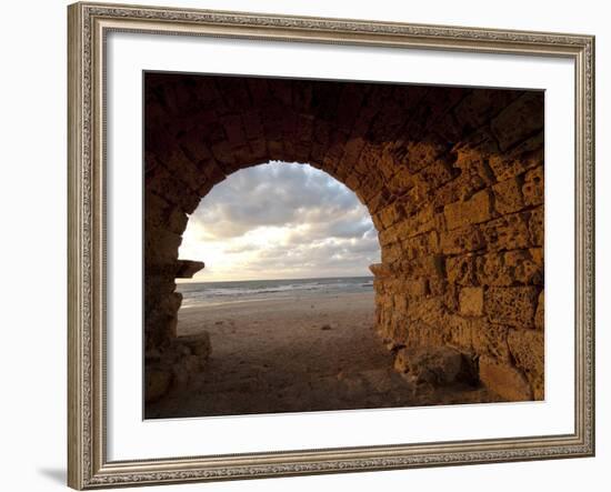 Aqueduct Ruins, Caesarea, Israel-Ellen Clark-Framed Photographic Print