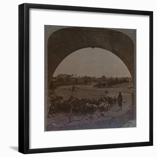'Aqueduct showing Jericho through Arch', c1900-Unknown-Framed Photographic Print