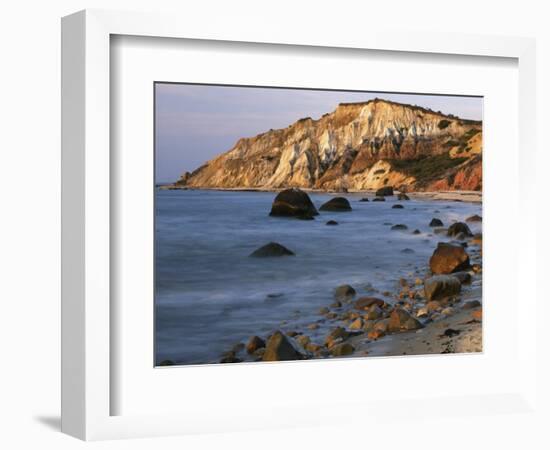 Aquinnah (Gay Head) Cliffs, Martha's Vineyard, Massachusetts, USA-Charles Gurche-Framed Photographic Print