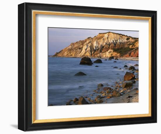 Aquinnah (Gay Head) Cliffs, Martha's Vineyard, Massachusetts, USA-Charles Gurche-Framed Photographic Print