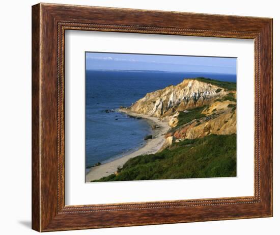 Aquinnah (Gay Head) Cliffs, Martha's Vineyard, Massachusetts, USA-Charles Gurche-Framed Photographic Print