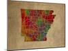 AR Colorful Counties-Red Atlas Designs-Mounted Giclee Print