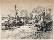 'Notre-Dame and the Quai de Bethune', 1915-AR Kempken-Framed Giclee Print