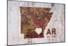 AR Rusty Cementwall Heart-Red Atlas Designs-Mounted Giclee Print