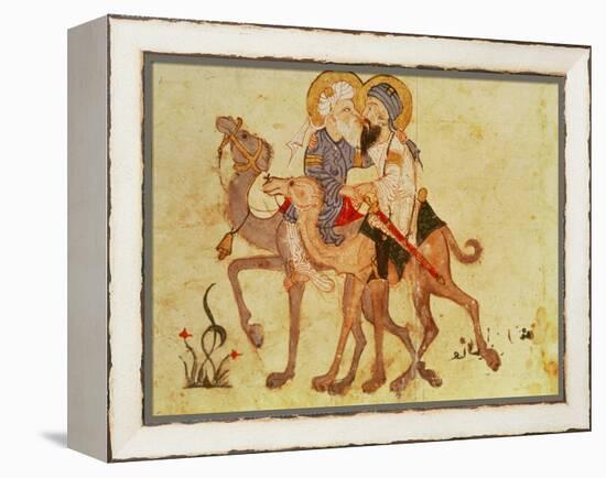 Arab 3929 F.122 Farewells of Abu-Zayd and Al-Harith before the Return to Mecca-null-Framed Premier Image Canvas