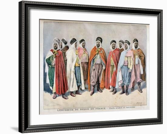 Arab and Tunisian Chiefs, 1896-Frederic Lix-Framed Giclee Print