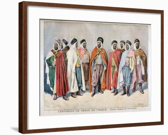 Arab and Tunisian Chiefs, 1896-Frederic Lix-Framed Giclee Print