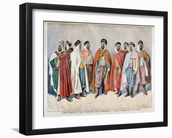 Arab and Tunisian Chiefs, 1896-Frederic Lix-Framed Giclee Print