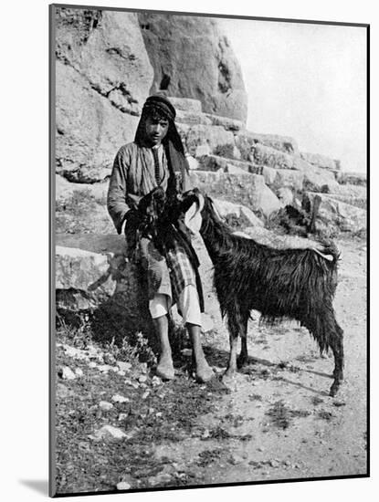 Arab Boy and Goat, Middle East, 1936-Donald Mcleish-Mounted Giclee Print