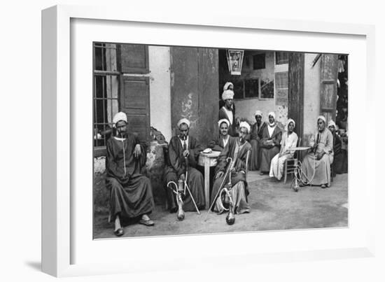 Arab Cafe at Esna, South of Luxor, Egypt, C1922-Donald Mcleish-Framed Giclee Print