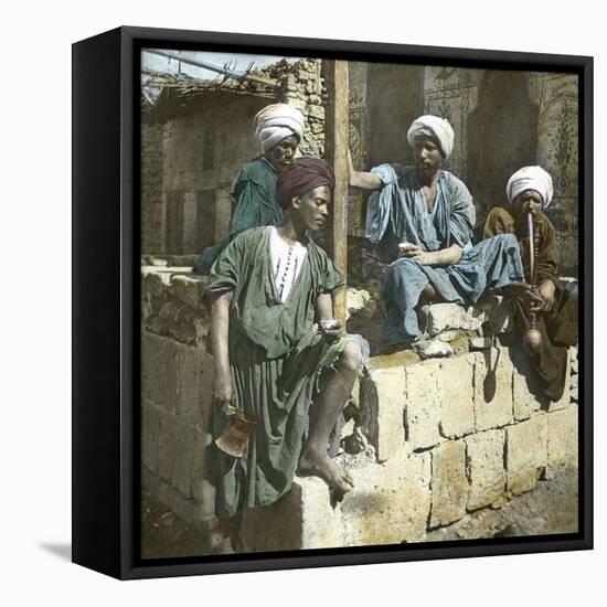 Arab Cafe, Cairo (Egypt), Circa 1870-Leon, Levy et Fils-Framed Premier Image Canvas