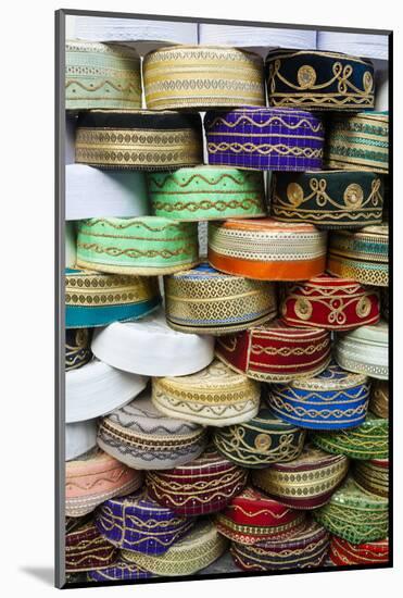 Arab caps for sale, Tunisia, North Africa-Nico Tondini-Mounted Photographic Print