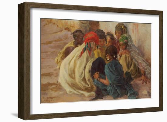 Arab Children Playing-Etienne Alphonse Dinet-Framed Giclee Print