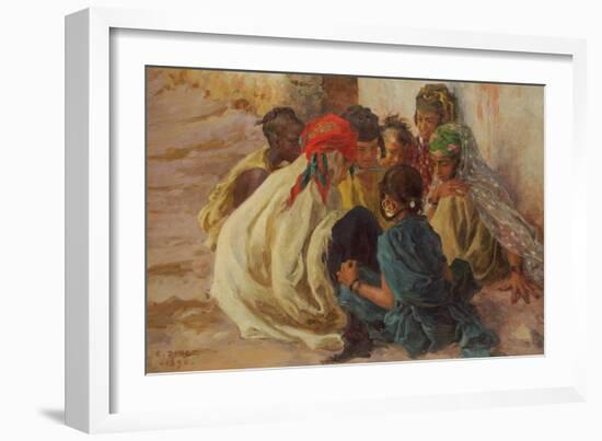 Arab Children Playing-Etienne Alphonse Dinet-Framed Giclee Print