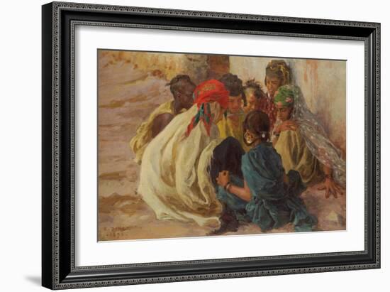 Arab Children Playing-Etienne Alphonse Dinet-Framed Giclee Print