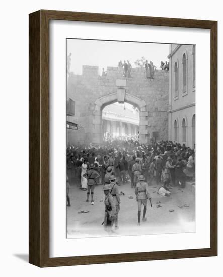 Arab demonstration at the New Gate in Jerusalem, 1933-null-Framed Photographic Print