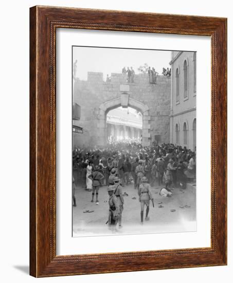 Arab demonstration at the New Gate in Jerusalem, 1933-null-Framed Photographic Print