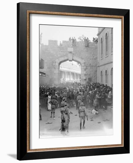 Arab demonstration at the New Gate in Jerusalem, 1933-null-Framed Photographic Print