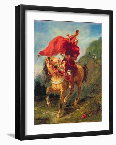 Arab Horseman Giving a Signal-Eugene Delacroix-Framed Giclee Print