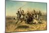 Arab Horsemen on the Attack, 1869-Adolf Schreyer-Mounted Giclee Print