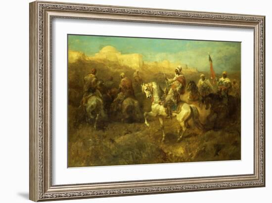 Arab Horsemen on the March-Adolf Schreyer-Framed Giclee Print