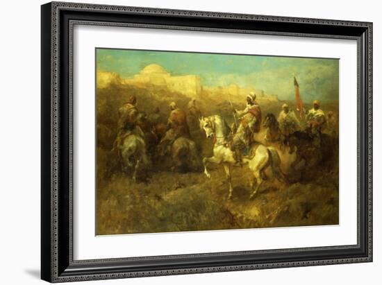 Arab Horsemen on the March-Adolf Schreyer-Framed Giclee Print
