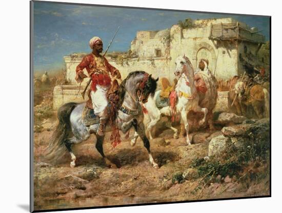 Arab Horsemen-Adolf Schreyer-Mounted Giclee Print