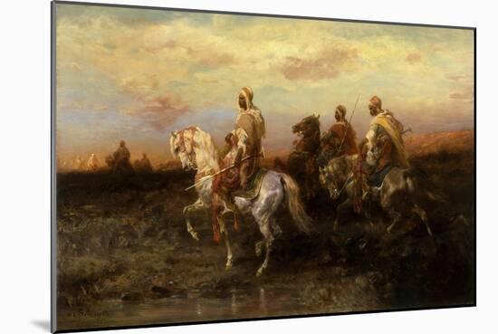 Arab Horsemen-Adolf Schreyer-Mounted Giclee Print