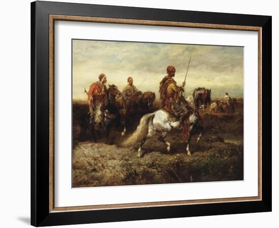 Arab Horsemen-Adolf Schreyer-Framed Giclee Print