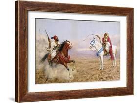 Arab Horsemen-Giulio Rosati-Framed Giclee Print