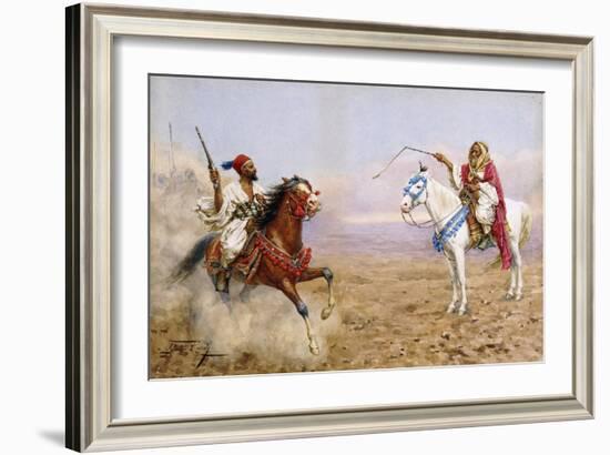 Arab Horsemen-Giulio Rosati-Framed Giclee Print