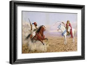 Arab Horsemen-Giulio Rosati-Framed Giclee Print