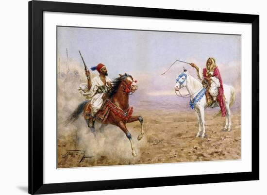 Arab Horsemen-Giulio Rosati-Framed Giclee Print