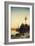 Arab Men Praying by the Nile at Sunset-Leon Bakst-Framed Giclee Print