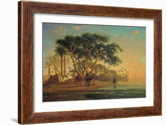 Arab Oasis, 1853-Narcisse Berchere-Framed Giclee Print