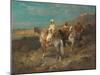 Arab on a White Horse (Oil on Canvas)-Adolf Schreyer-Mounted Giclee Print