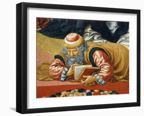 Arab Philosopher Averroes, Detail from Triumph of St Thomas Aquinas, 1470-1475-Benozzo Gozzoli-Framed Giclee Print