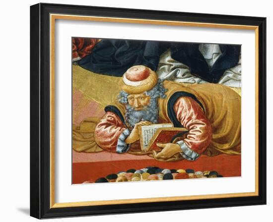 Arab Philosopher Averroes, Detail from Triumph of St Thomas Aquinas, 1470-1475-Benozzo Gozzoli-Framed Giclee Print