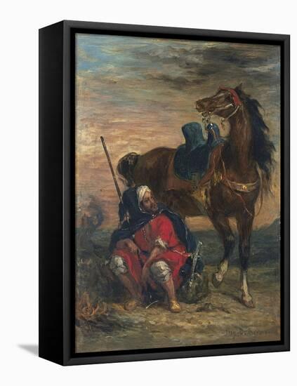 Arab Rider-Eugene Delacroix-Framed Premier Image Canvas