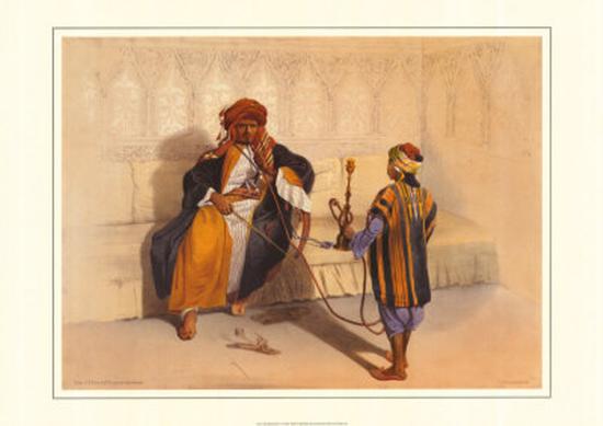 Arab Sheikh Smoking Art Print By Achille Constant Théodore émile Prisse Davennes Artcom - 
