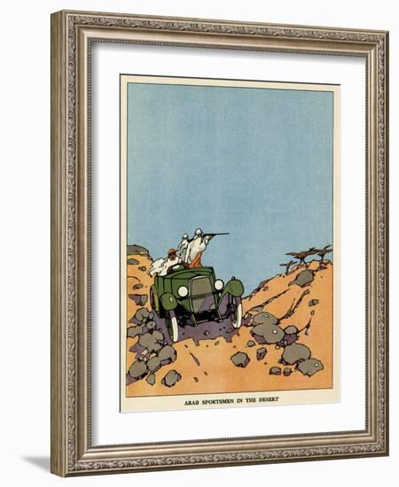 Arab Sportsmen in the Desert-null-Framed Art Print