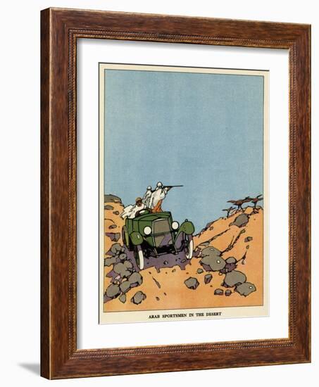 Arab Sportsmen in the Desert-null-Framed Art Print