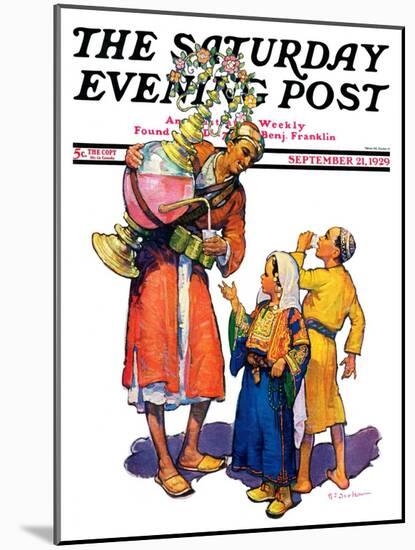 "Arab Vendor and Children," Saturday Evening Post Cover, September 21, 1929-Henry Soulen-Mounted Giclee Print