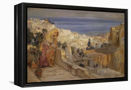 Arab Woman on a Rooftop, Algiers Beyond-Frederick Arthur Bridgman-Framed Premier Image Canvas